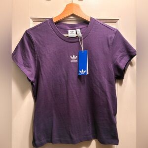 Adidas Women's Short Sleeve Tee in Deep Purple